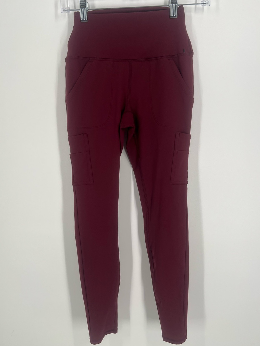 Spyder Women’s Burgundy High-Waist Cargo Active Leggings Size XS